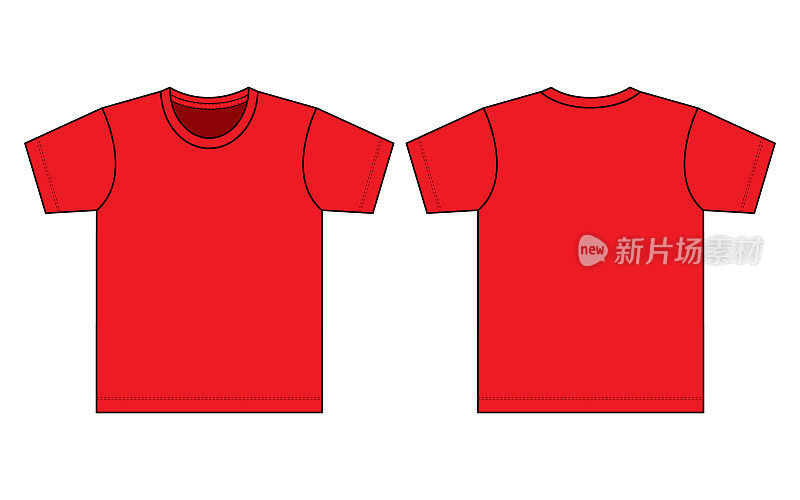 Red T-Shirt Vector for Template